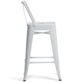 thumbnail image 4 of Simpli Home Rayne 24" Industrial Metal Counter Stool in White (Set of 4), 4 of 10