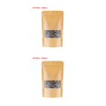 thumbnail image 3 of Transemion 10pcs Snack Bags Kraft Paper Window Paper Window Candy Bags Sealing Portable Cookie Bread Pouches 18*30 2Set, 3 of 6