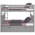thumbnail image 3 of Bedsmart  Full Over Full Bunk Bed, Solid Wood frame,Gray, 3 of 6
