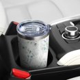 thumbnail image 3 of 20oz Tumbler with Lid and Straw Stainless Fresh Leaf Steel Vacuum Insulated Water Coffee Tumbler Cup, Double Wall Vacuum Insulated Travel Mug Reusable Tumblers for Ice Drinks, Hot Beverage, 3 of 6