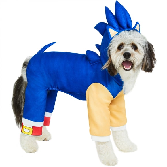 Sonic The Hedgehog Plush Dog Costume with Hood-Small