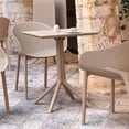 thumbnail image 2 of Compamia Sky Collection 24 inch Polypropylene Resin Outdoor Dining Table with Folding Top, Taupe (1 Count), 2 of 8