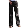 thumbnail image 1 of Soki Jeans Moulants Extensibles pour Femmes, Denim Coupe Ajustée Déchiré, Jeggings, 1 of 6