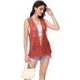 thumbnail image 2 of Women's Floral Crochet Lace Trim Open Front Cardigan, 2 of 5