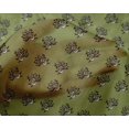 thumbnail image 4 of oneOone Silk Tabby Fabric Paisley Block Printed Fabric 1 Yard 42 Inch Wide, 4 of 4