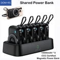 thumbnail image 1 of Domars 5pcs 10000mAh Magnetic Power Bank Set, 22.5W Fast Charging Portable Charger with Charging Base, Built-in Type-C & Lightning Cable, Strong Magnetic Adsorption for Home Office Travel, 1 of 7