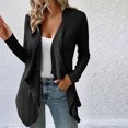 thumbnail image 2 of Yuyuzo Cardigan for Women Long Sleeve Open Front Ribbed Hem Solid Color Cardigan Casual Fall Coats, 2 of 6