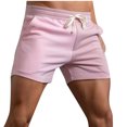 thumbnail image 1 of Mens Shorts Mens Casual Solid Color Casual Drawstring Pockets Elastic Sports Shorts, 1 of 7
