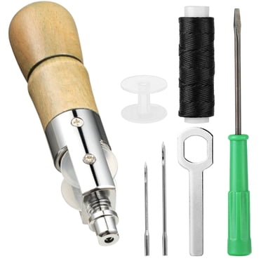 Sewing Awl Kit, Handheld Leather Sewing Tool, 8 Pcs Repair Stitch Tool Kit for Tents Backpacks Belts Bags Shoes Upholstery Saddles Crafts Leather Stitching