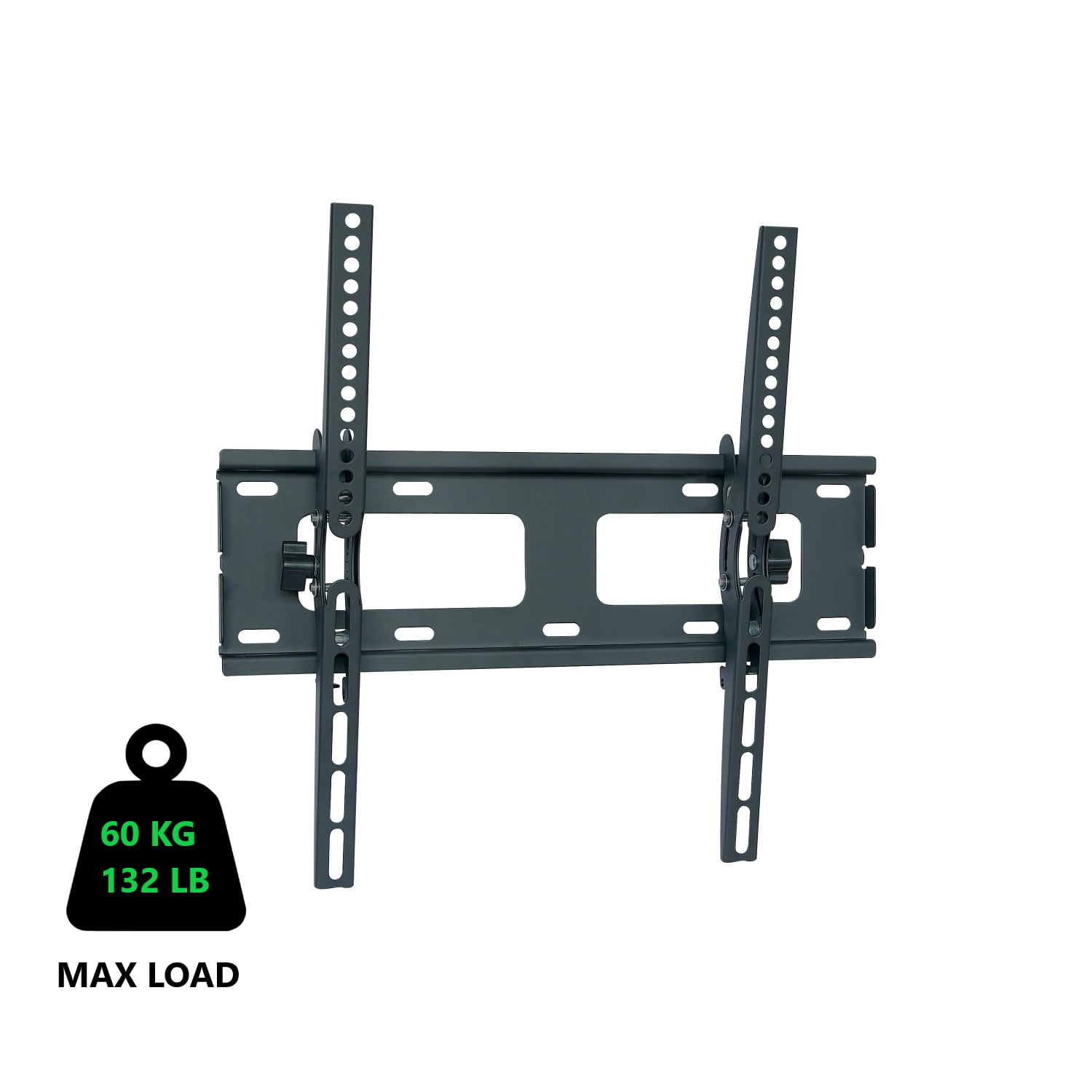 Techly 23" to 55" Tilting LCD/LED TV Wall Mount - Tilt +/-15° - VESA up to 400x400 mm - Holds up to 60 kg, Black