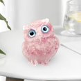 thumbnail image 2 of veasfak 3D Owl Statue Collection Miniature Owl Decor Crystal Owl Decoration for Tabletop Pink, 2 of 8