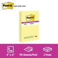 thumbnail image 1 of Feuillets super collants 660-3SSCY-C Post-it®, jaune canari, 1 of 4