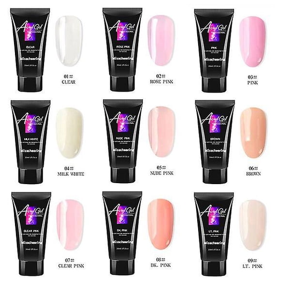 Poly Builder Gel Diy Kit Jelly Crystal Nail Art Glue Quick Extension Polygel Set