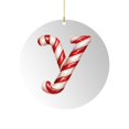 thumbnail image 1 of 26 Letter Ornament Cane Candy Letter Ornament, 1 of 5