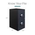 thumbnail image 4 of Space Solutions 18" 2 Drawer Manager's Metal Vertical File Cabinet Black, 4 of 13