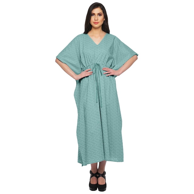 Moomaya Caftan de Plage, Paréo de Bikini, Robe Longue Maxi Caftan pour Femmes - 2TG-3TG