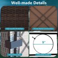 thumbnail image 2 of Gymax Set of 7 Patio Furniture Set 40000 BTU Gas Fire Pit Table Propane Tank Cover Table Turquoise, 2 of 9