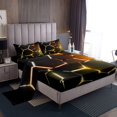 thumbnail image 1 of Erosebridal Neon Honeycomb Full Sheet Sets, Gradient Geometric Bedding Full Size, Modern Theme Decor,, 1 of 7