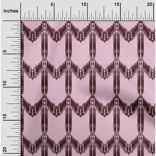 oneOone Polyester Lycra Fabric Chevron Ikat Decor Fabric Printed BTY 56 Inch Wide