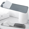 thumbnail image 4 of Knife Drawer Organizer Tray 5-Slot Non-Slip Kitchen Knife Holder with Rubber Mat Compact White Storage Rack, 4 of 7