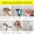 thumbnail image 5 of Grab Bars for Bathroom, Colorfast Stainless Steel Support Bar, Anti-Slip Wall-Mounted Hand Rail, Reliable Load Bearing, Suitable for Elderly and Disabled (30cm Length), 5 of 5