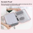thumbnail image 3 of mmirethe Laptop Sleeve Case Notebook Protective Handbag Zipper Closure Nylon Computer Carrying Bag Protector For Tablet Pouch Pink 12.9-13 inch, 3 of 6