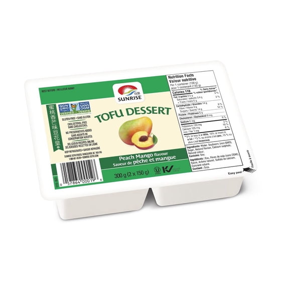 Sunrise Dessert de Tofu Saveur de Pêche et Mangue