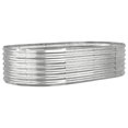thumbnail image 2 of vidaXL Raised Garden Bed Raised Flower Bed Galvanized Steel Outdoor Planter, 2 of 6