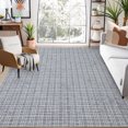 thumbnail image 2 of Garvee 6'x9' Modern Plaid Area Rug Abstract Rugs for Living Room, Washable Rug Non-Slip Low Pile Accent Carpet for Bedroom Home Office, Dark Gray, 2 of 8