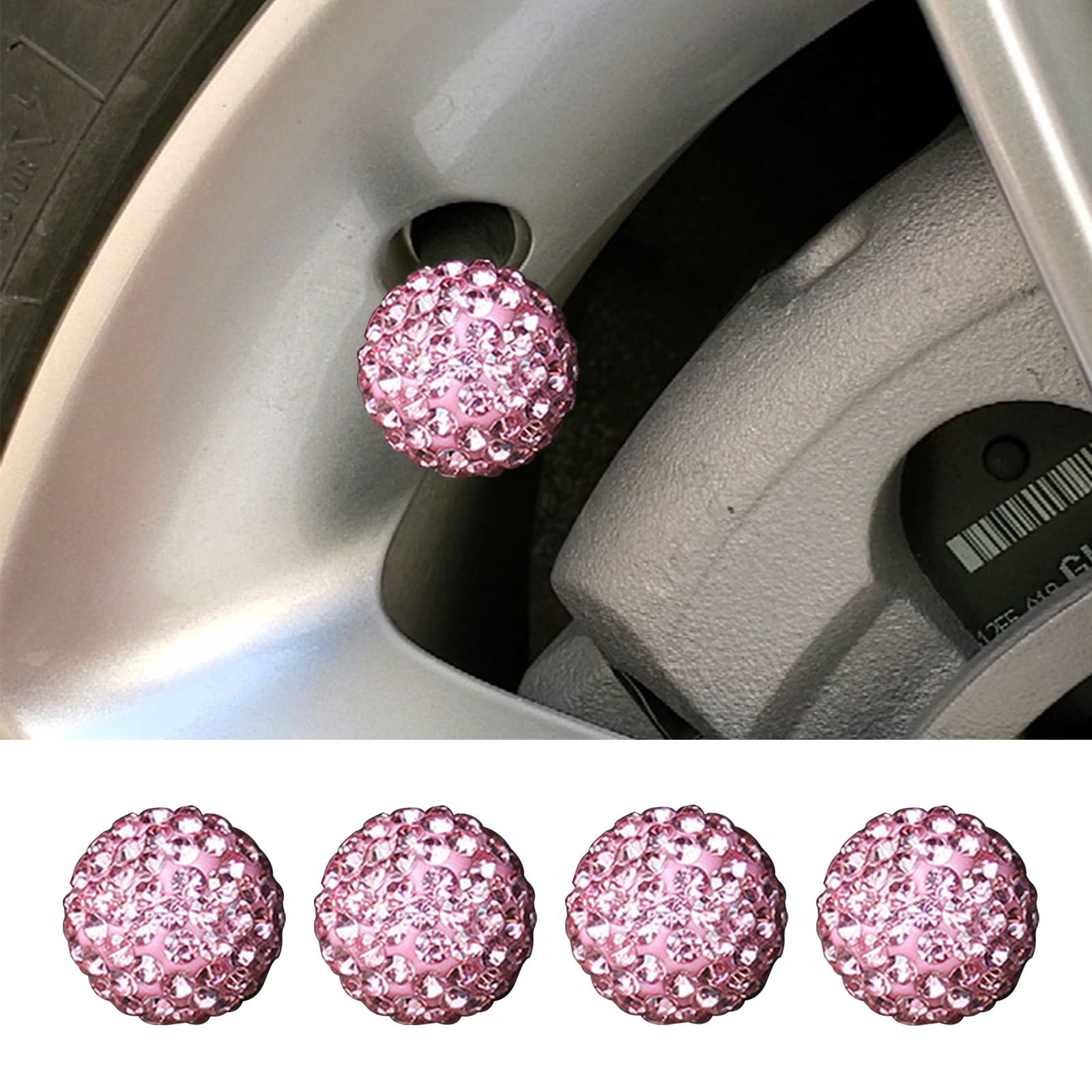 Dvkptbk Tire Cap Diamond Cap, Universal Tire Cap, Automotive Tire Cap, Fully Drilled Core Cap Automobiles & Motorcycles