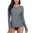 thumbnail image 1 of BeautyIn Women V-Neck Rash Guard UPF 50+ Sun Protection Swimwear Shirt, 1 of 6