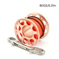 thumbnail image 2 of Transemion Keep Diving FXL-952 Spool Reel Polyester Rope Rotary Reels Outdoor Sports Fishing Accessories with Double End Hook Beige Pink 15m, 2 of 6