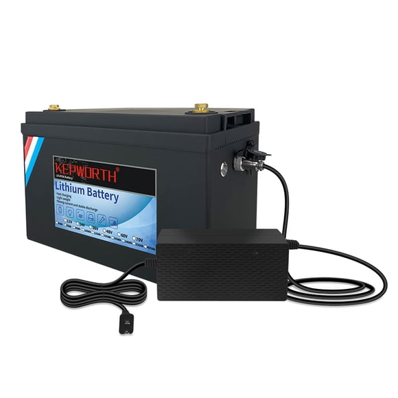 KEPWORTH 12V 100Ah LiFePO4 Battery Deep Cycle Lithium Iron Phosphate Battery Built-in BMS Lightweight Maintenance-Free Perfect for RV/Camping, Solar/Backup Power,Trolling,Motor/5-Years Warranty