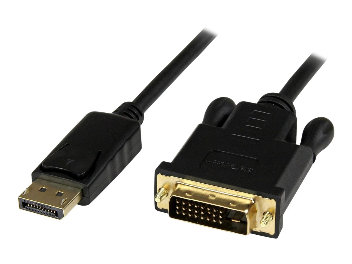 StarTech.com 3 foot DisplayPort to DVI Active Adapter Converter Cable - 3 ft (0.9m) Active DP to DVI M/M Cable for PC - 1920x1200 - Black (DP2DVIMM3BS) - DisplayPort cable - DisplayPort (M) to DVI-D (M) - 3 ft - active - black - for P/N: TB3CDK2DP, TB3CDK2DPUE, TB3CDOCKDP, TB3DK2DHV, TB3DK2DHVUE, TB3DKDPMAW, TB3DKDPMAWUE