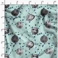thumbnail image 2 of Soimoi Silk Fabric Moon & Stars Galaxy Decor Fabric Printed Yard 42 Inch Wide, 2 of 6
