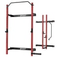 thumbnail image 1 of AKDSteel Folding Squat Rack, 1000LBS Capacity Wall Mounted Squat Rack, 2.36"x2.36" Foldable Squat Rack for Home Gym with Pull Up Bar, J Hook, Landmine, 1 of 7