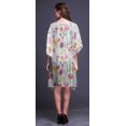 thumbnail image 4 of Bimba Caftan de Plage à Fleurs, Couvre-Maillot Bikini, Robe Midi pour Femmes, Caftan Court - TG-3X, 4 of 5