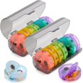 thumbnail image 1 of MEDca Weekly Pill Organizer, 7-Day AM/PM, 2-Pack – Portable Pill Case, Rainbow, 1 of 9