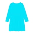 thumbnail image 3 of MeetoTime Robe de Performance pour Filles à Manches Longues, Couleur Unie, Col Rond, Extensible, Robe de Récital Scolaire, 4-14 Ans, Vêtements pour Enfants, 3 of 5