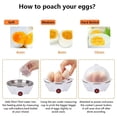 thumbnail image 3 of CHUANK Double Tier Egg Cooker  Rapid Electric Egg Cooker  14 Egg Capacity  Auto Shut Off Function  Easy to Clean  White, 3 of 10