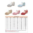 thumbnail image 2 of UKAP Girls Mary Jane Chunky Block Princess Shoe Rhinestone Dress Shoes Uniform Heeled Sandals Lightweight Pumps Blue 3Y, 2 of 6