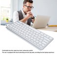 thumbnail image 3 of Keyboard Bilingual Super Slim Cordless Keyboard Comfortable for PC Laptop Tablet User Friendly Ergonomic Design Silver, 3 of 7