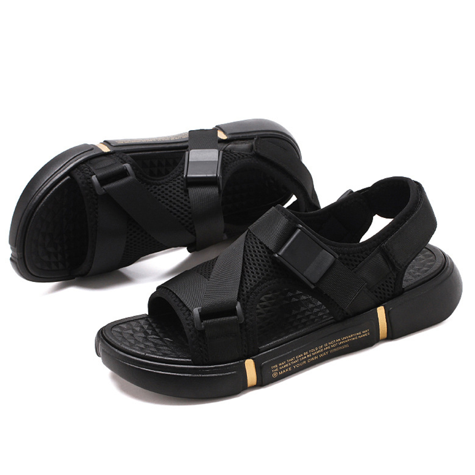 CAROOTU 2021 Men's Outdoor Comfortable And Breathable Sandals Mesh Upper Rubber Sole Lightweight Design