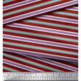 thumbnail image 1 of Soimoi Tissu Modal Satin Imprimé à Rayures Horizontales Tissu au Mètre 42 Pouces de Large, 1 of 5