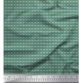 thumbnail image 1 of Soimoi Blue Moss Georgette Fabric Seamless Damask Fabric Prints By Yard 42 Inch Wide, 1 of 4