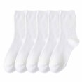 thumbnail image 2 of RKSTN Mens Socks 5PC Winter Solid Color Comfortable Breathable Knitted Cotton Socks Soft Breathable Mens Socks, 2 of 5