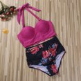 thumbnail image 4 of EYIIYE Women Flower Print Bikini Set High Waist Swimming Suits, 4 of 6