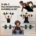 thumbnail image 4 of Soozier Adjustable Dumbbell Set, 3 in 1 Weights Set for Home Gym, 33lb, 4 of 10