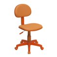 thumbnail image 1 of Chaise de travail pivotante en tissu orange, 1 of 9