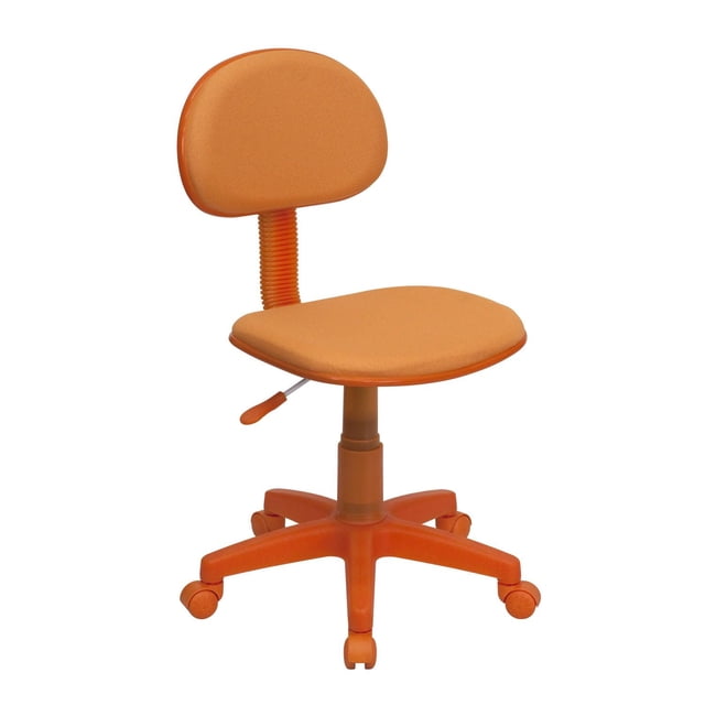 Chaise de travail pivotante en tissu orange